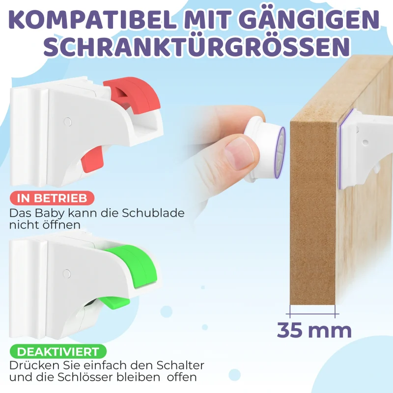 WunderHippo Magnetische Kindersicherung 12 Schlösser + 3 Schlüssel – Bild 7